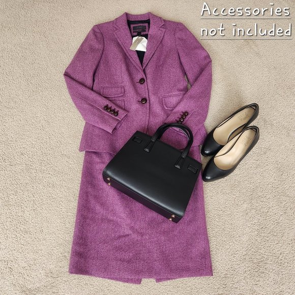 NWT Rare Wool Herringbone SUIT--Hacking Blazer and No. 2 Pencil Skirt